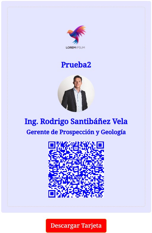 Ejemplo de tarjeta digital